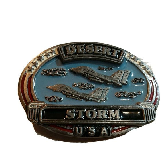 New Pewter Desert Storm USA Belt Buckle Made in USA Serial Number 9106 - Picture 1 of 9